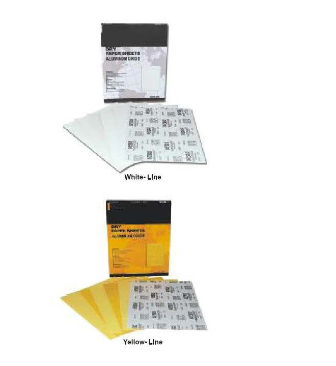 9x11 White Aluminum Oxide Paper Dry Sheets